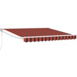 vidaXL Samodejna retraktibilna tenda oranžno rjava 350x250 cm | Shoptok.si