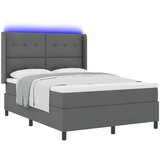 vidaXL K человеческa krevet s madracem i LED-om tamno sivi 140x200 cm tkanina | shoptok.hr