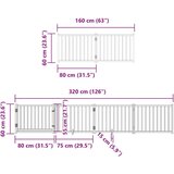  Vrata za pse s vratašcima 6 panela sklopiva 480 cm drvo topole | shoptok.hr