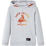  Dječja majica s kapuljačom siva prošarana i narančasta 128 | shoptok.hr