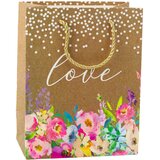 GIFT Bag Love Inscription Flowers 23 x 18 x 10.5 cm | Shoptok.si
