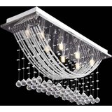 x Bijeli Stropni Luster sa Svjetlucavim Staklenim Perlama 8 G9 29 cm | shoptok.hr