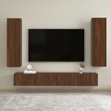 vidaXL Stenska TV omarica 2 kosa rjav hrast 30,5x30x110 cm | Shoptok.si