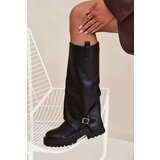 Boto Insulated boots with folded shaft and buckle black Fiorae | ePonuda.com