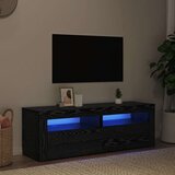 TV ormarić s LED svjetlima crni hrast 120x35x40 cm inženjerski drvo | shoptok.hr