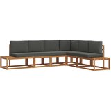 Set vanjskih sofa s jastukom 6 Komad Prirodna i antracit | shoptok.hr