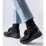 Gemre Black sock wedge boots Rochon | ePonuda.com