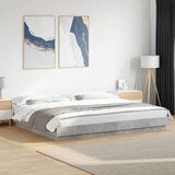  The Living Store Posteljni okvir betonsko siv 180x200 cm inženirski les - Posteljni Okvir, (21527697) | Shoptok.si