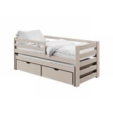  Drveni dječji krevet Senso s dodatnim krevetom i ladicom - kašmir - 200x90 - Madrac PE pjena 8 cm-spužvasti madrac | shoptok.hr