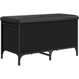  The Living Store Klop za shranjevanje črna 82x42x45 cm inženirski les - Klop Za Shranjevanje, (21444072) | Shoptok.si