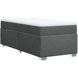  Krevet s oprugama i madracem tamnosivi 100 x 200 cm od tkanine | shoptok.hr