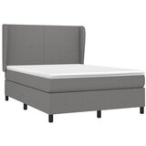  Krevet s oprugama i madracem tamnosivi 140x190 cm od tkanine | shoptok.hr