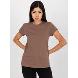 BASIC Feel Good T-shirt-RV-TS-4623.40-brown | Shoptok.si