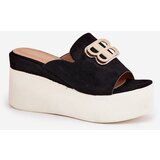Boto Platform And Wedge Sandals With Decoration Black Tanonea | Shoptok.si