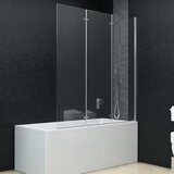 Furnova Zložljiva pregrada za tuš s 3 paneli ESG 130x138 cm, (21917958) Cene