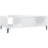 Furnova Klubska mizica visok sijaj bela 103,5x60x35 cm iverna plošča, (21912925) | Shoptok.si