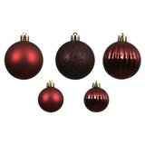  Novogodišnja dekoracija - hanging bauble set mix 27pcs 6cm 028313 - oxblood - kmg ( 044430 ) | ePonuda.com