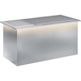  Vrtna posuda za sadnju s LED svjetlom Srebrna 50 x 100 x 48 cm Slike