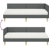  Kotni okvir postelje z matrico Drugo 2 pcs Siva blago, (5000123299) | Shoptok.si