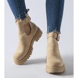 Gemre Beige ankle boots with decorative fastening Sarrazin | shoptok.hr