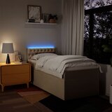  Okvir kreveta s oprugama i madrac krem 80x200 cm od tkanine | shoptok.hr