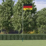 vidaXL Njemačka zastava i jarbol 6 23 m aluminijska