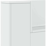 VidaXL Omarica za vzglavje postelje LED bela 220x16,5x103,5 cm Slike