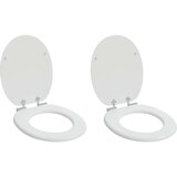  WC daska 2 pcs Bijelo 44 x 38 cm MDF ploča | shoptok.hr