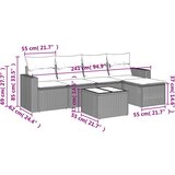 vidaXL 6-dijelni set vrtnih sofa od poliratana s jastucima sivi | shoptok.hr