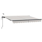 vidaXL Tkanina za senčnik Svetlo siva in bela. 450 × 300 cm Poliester, (5000252658) | Shoptok.si