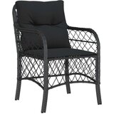  7-dijelni vrtni blagovaonski set s jastucima crni od poliratana | shoptok.hr