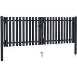  Dvokrilna Ograda Čelična Vrata 300x125 cm Antracit | shoptok.hr