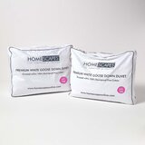 HOMESCAPES Premium White Goose Down 15 Tog All Seasons Duvet, 230x220 cm, (20749934) | Shoptok.si