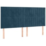  s oprugama i madracem tamnoplavi 200x200 cm baršunasti | shoptok.hr