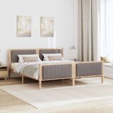 vidaXL Kovinska posteljna konstrukcija Rjava in taupe 180 x 200 cm | Shoptok.si