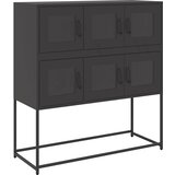  Komoda crna 100,5 x 39 x 107 cm od hladno valjanog čelika | shoptok.hr