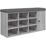  Klupa za cipele siva boja hrasta 102x32x50 cm konstruirano drvo | shoptok.hr
