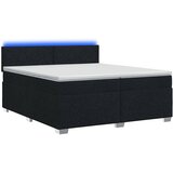  s box springom, madracem i LED-om Crna 200 x 200 cm | shoptok.hr