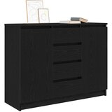  Komoda s ladicama crni hrast 100,5x35x76 cm konstruirano drvo | shoptok.hr