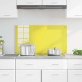 vidaXL Kuhinjska obloga Rumena Kaljeno steklo 90 x 50 x 0.6 cm Trajna | Shoptok.si