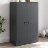 The Living Store Komoda antracitna 67x39x107 cm jeklo - Komoda, (21428671) Cene