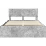  Krevetna konstrukcija s uzglavljem Betonska siva 150 x 200 cm | shoptok.hr