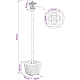  Solarna lampa s postoljem i saksijom Crna 32 x 32 x 158 cm | Eponuda.com