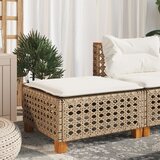 Maison Chic Vrtni stolček - Vrtni stoli z blazino bež 63,5x56x32 cm poli ratan JS812, (21877314) | Shoptok.si