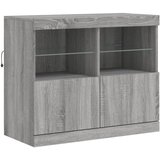  Komoda s LED svjetlima boja sivog hrasta 81x37x67 cm | shoptok.hr