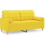  The Living Store Kavč dvosed z blazinami svetlo rumen 140 cm blago - Kavč Dvosed, (21494418) | Shoptok.si