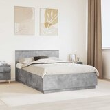  Krevetna konstrukcija s uzglavljem Betonska siva 140 x 190 cm | shoptok.hr