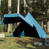 Šator tipi za kampiranje za 5 osoba plavi vodootporni | shoptok.hr