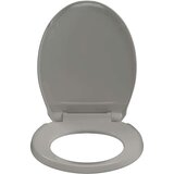 vidaXL WC deska s počasnim zapiranjem hitro nameščanje siva ovalna, (20609041) | Shoptok.si