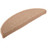  Prostirke za stepenice 15 kom 56x17x3 cm svijetlosmeđe poluokrugle | shoptok.hr